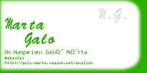 marta galo business card